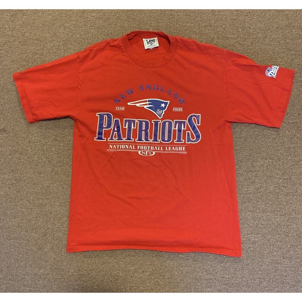 Vintage 1999 Lee Sport New England Patriots Red NFL Cotton T-Shirt Men’s Large